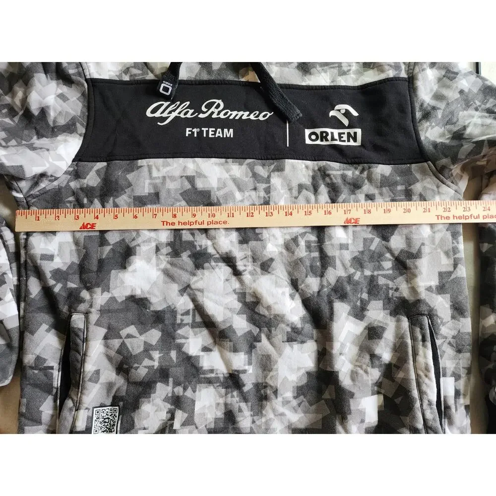 Alfa Romeo F1 ORLEN Sauber Motorsport Hoodie XL Dazzle Gray Black Camo Code Zero - Picture 8 of 8